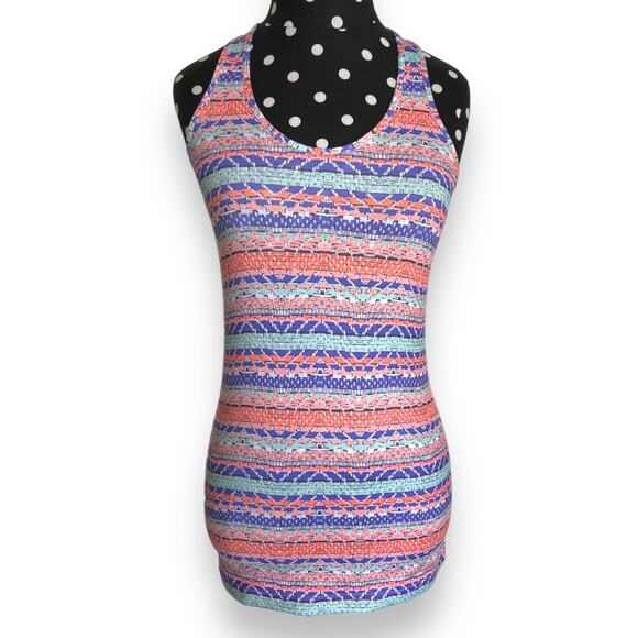 Ivivva Girls Tank KeepUrCool Racer Racerback Dreamweaver Power Purple Pop Orange - Picture 2 of 6